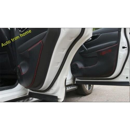 Lapetus Car Door Anti Kick Pad Mat Cover Trim Protection Kit 4 Pcs Fit For Nissan Qashqai J11 2014 2015 2016 2017 2018 2019 2020