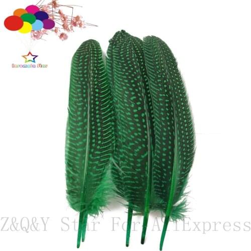 Natural 10-100 pearl nest forest 15-20CM (6-8 inches) feather dyed grass green DIY craft hand jewelry feather