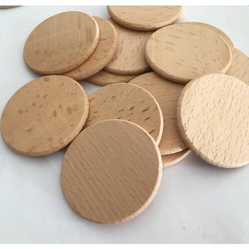 5pcs 60mm Unfinished Round Wooden Discs Wood Round Coins Wooden Cutouts for DIY, Crafts, Pyrography, Painting Decorations