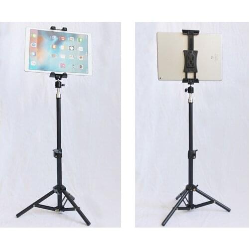 New Metal Tablet Tripod Floor Holder for Ipad Air Pro 12.9 Inch Desktop Tablet Phone Stand Mount for IPhone 12 Samsung Support