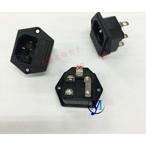 Original new 100% import fuse socket R-3015 10A 250V power socket iec socket and fuse holder