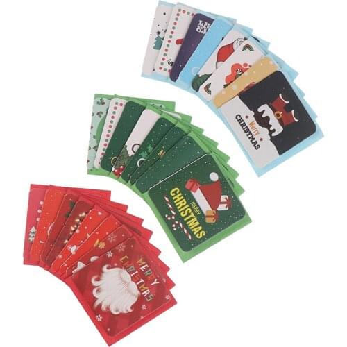 Birthday Card Gift Card Set Christmas Card with Envelopes Korean Style Merry Christmas Postcard Greeting Card
