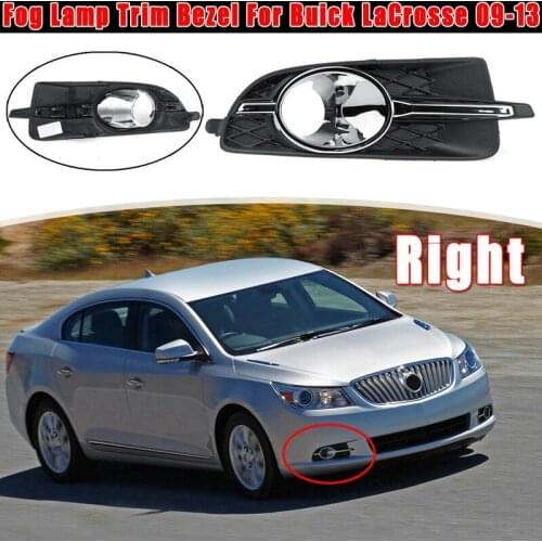Front Bumper Fog Light Lamp Bezel Cover Frame Chrome Trim for Buick LaCrosse 2009-2013