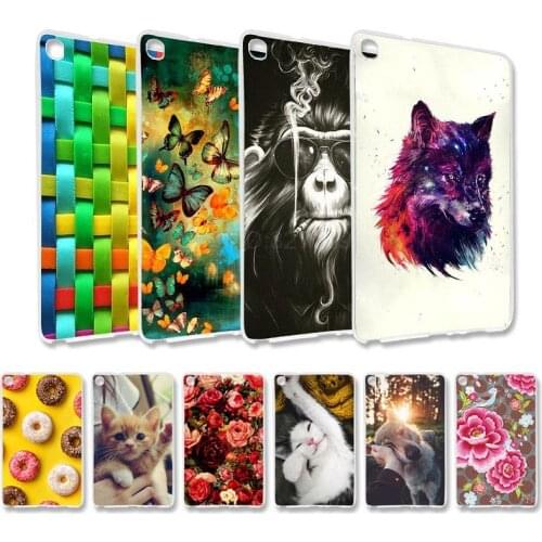 Shockproof Tablet Case For Samsung Galaxy Tab A 8.0 & S Pen 2019 SM-P200 SM-P205 A Plus 8 Painted Silicone Protector Back Shell