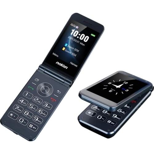 Unlocked Basic Ederly Cover Cell Phone 2.8" Display Easy Use For Senior Speed Dial Big Icon Large Volume SOS Button Torch