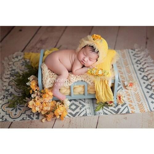 Dvotinst Newborn Photography Props Nordic Style Hemp Backgound Balnket Mat Pad Studio Shoot Fotografia Accessories Photo Props