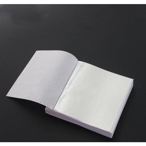 Silver Foil Paper Gilding Craft Paper Leaf Foil Paper 8.5 * 8 Cm 100 Sheets Creative Durable Universal Frame Home Decoration