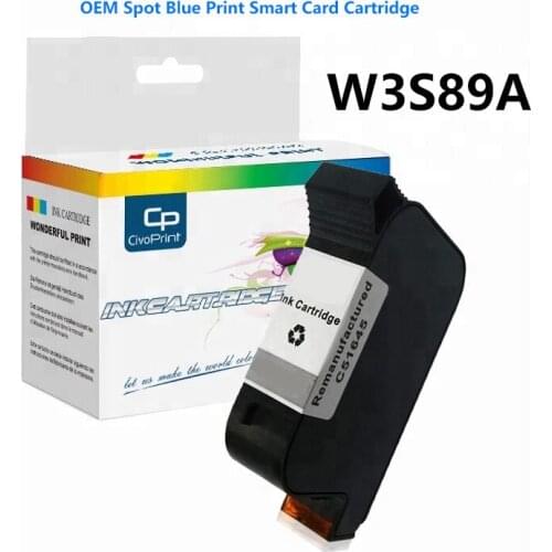 Civoprint compatible Remanufactured W3S89A OEM Spot Blue Print Smart Card Cartridge