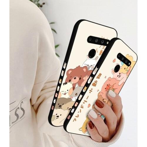 Cute Bear Phone Case For LG G6 G7 G8S ThinQ TPU Covers Cute Bumper For LG V20 V30 V50