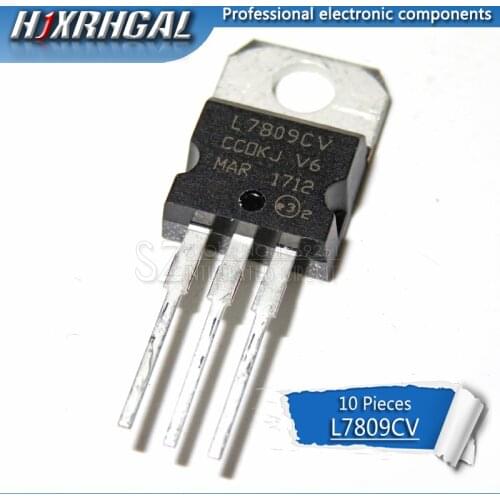 10pcs L7809CV TO220 L7809 TO-220 stabilivolt voltage-regulator tube 7809 LM7809 MC7809