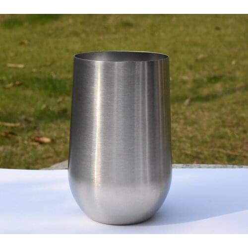 Wowshine Free Shipping 17oz Stainless Steel Stemless Wine Glass With BPA Free