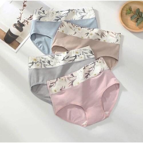 Womens Panties Cotton High Waist Slimming Ladys Underwear Girls Seamless Briefs Sexy Female Breathable Lingerie Dropship