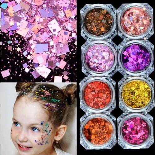 1 Box Mix Color Nail Art Glitter PowderSequins Shiny Nail Flakes Sequins for a Manicure Nail Art/Makeup