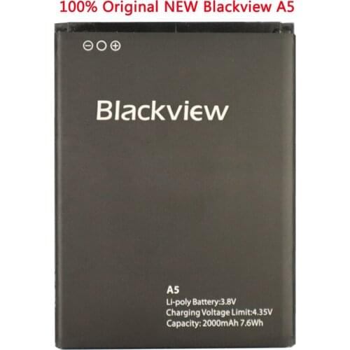 100% Original Blackview A5 Battery 2000mAh Back Up Battery Replacement For Blackview A 5 Smart Phone Free Shipping-In Stock
