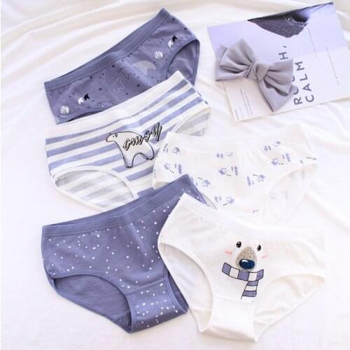 2021 Bear Pattern Cotton Women Panties Cotton Underwear Women Briefs Lingerie Thongs Seamless Underpants Womens Intimates