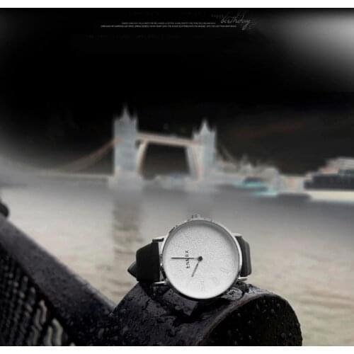 2020 Ladies gift Ultrathin case watch Enmex simple design leather brief face gloden plating quartz fashion wristwatch