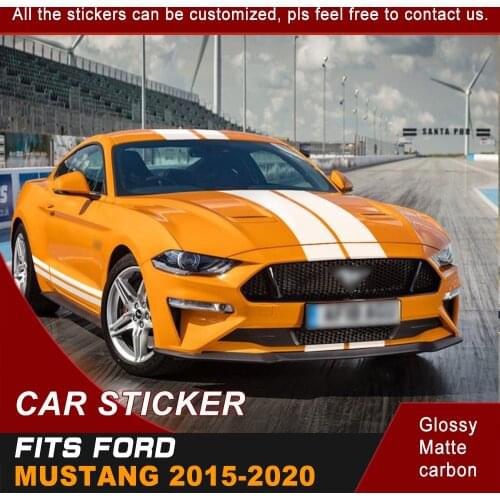 Car Decals Side Body Hood Roof And Back Door Stripe Graphic Vinyl Car Stckers Fit For FORD Mustang 2015 2016 2017 2018 2019 2020