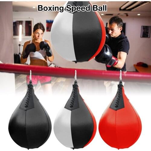 Boxing Punching Ball PU Pear Bag eflex Speed Balls Muay Thai Punch MMA Fitness Sports Equipment Adults Speed Training Inflatable