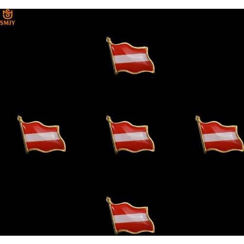 5Pcs Large Election Country Dedicated Brooch Austrian Flag Safety Buckle Lapel Pin Badge Collection