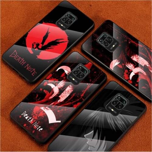 Tempered Glass Cover Anime Death Note For Xiaomi Redmi Note 10 10S 9T 9S 9 8T 8 7 Pro Max Shockproof Shell Phone Case