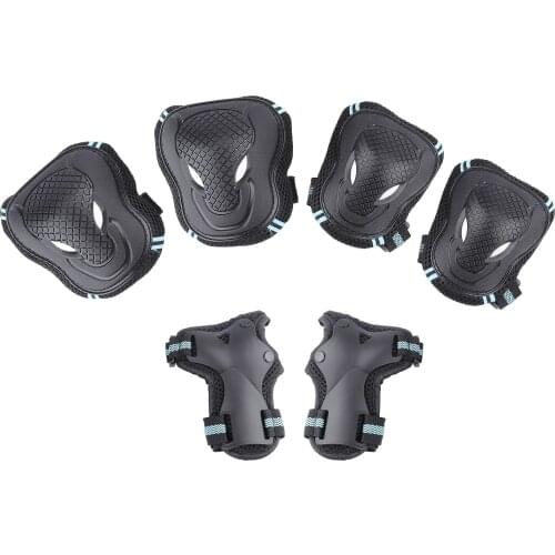 6 Pcs/Set Adults Kids Protective Gear Knee Pads Elbow Pads and Wrist Guard for Skateboard Scooter Cycling Riding Protector