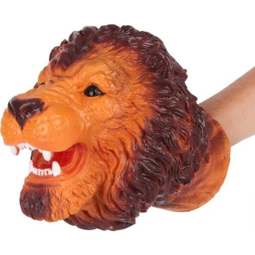 Dinosaur Hand Puppet Glove Toy Soft Rubber Jurassic Simulation Tyrannosaurus 3-6 Years Old Animal Head Craft Kits Diy Toys