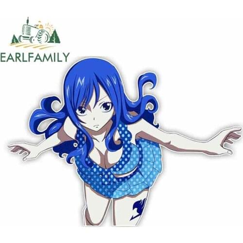 EARLFAMILY 13cm x 9.2cm Sexy Woman Anime Oem Funny Car Stickers RV VAN 3D DIY Fine Decal Bumper Trunk Truck Graphics Waterproof