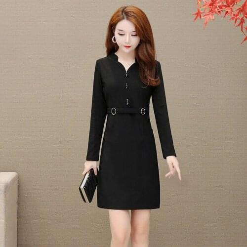 Elegant woman tight dress plus size satin dress spring autumn sexy lady solid color dress with belt casual vintage dress