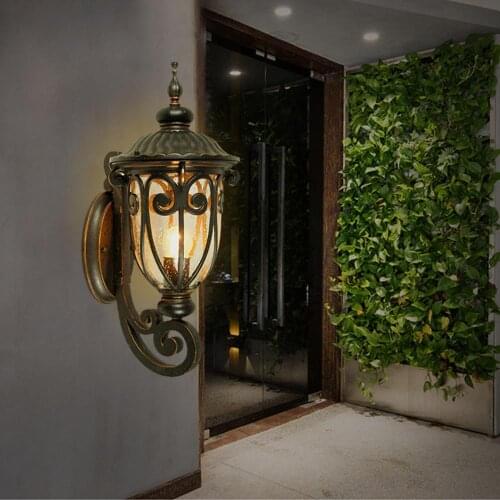 European outdoor wall lamp waterproof outdoor balcony lamp aisle lights villas doorway lamp porch lights gardend square light