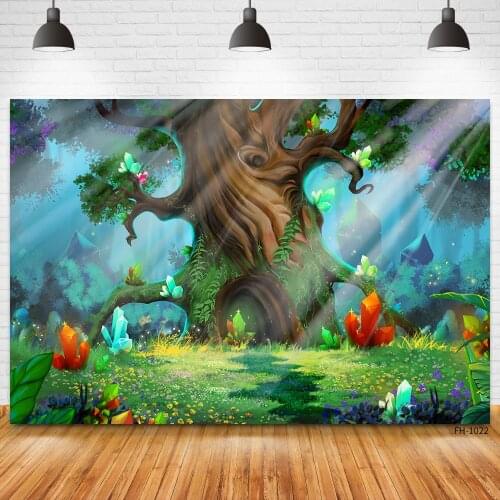 Dreamy Forest Jungle Spring Flower Backdrops Photography Wonderland Backgrounds For Photo Studio Birthday Party Fairy Photocall