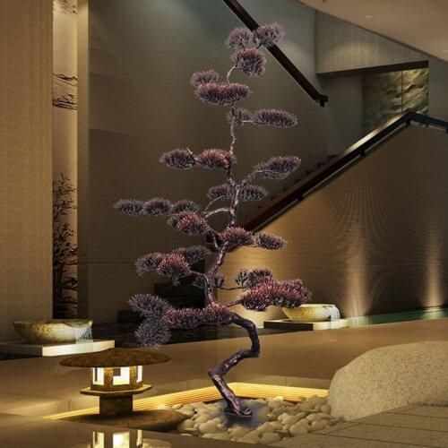 Hotel Club sales office lobby floor metal ornaments sculpture crafts creative decorations welcome pine trees