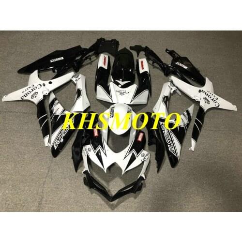 Injection Mold Fairing Kit for GSXR 600 750 K8 08 09 GSXR600 GSXR750 2008 2009 ABS White Black Bodywork+Gifts SE40