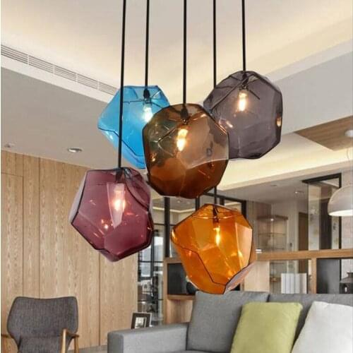 Colorful Glass pendant light use for restaurant dining room bar cafe shop lighting