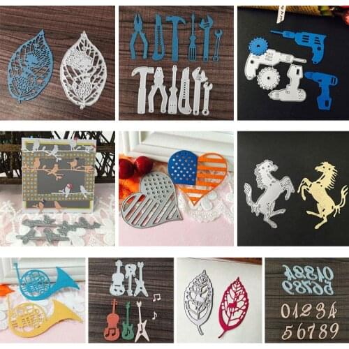 Guitar Metal Cutting Dies Stencil DIY Scrapbooking Album Stamp Paper Card Embossing Craft Decor Y1QB