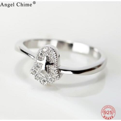 925 Sterling Silver Fashion Jewelry Classic Micro Pave Hamsa Hand Rings Top Quality Ring Jewelry For Women