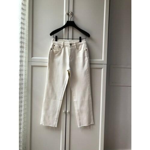 Fashion 2021 New Ladies Loose Straight Jeans 0312