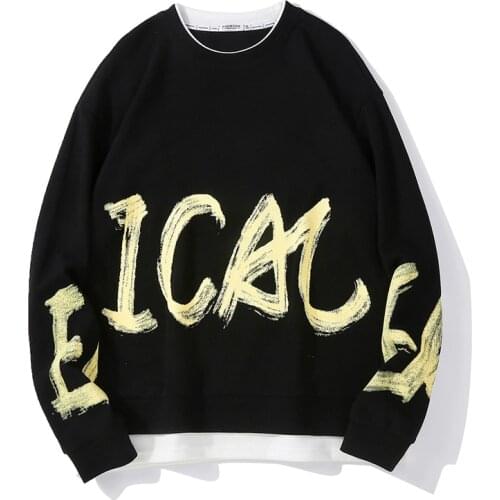 Elena Store 2021 Autumn New Fashion letter Printing Product Pullover Mens Loose Casual Sports Mens Fashion Harajuku Hoodies