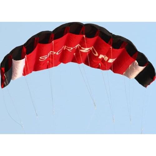 1.8m Dual Line Parachute Stunt Kite Outdoor Fun Fly with Flying Tool Parafoil Kite Outdoor Beach Fun Sport Good Flying Kite Toy