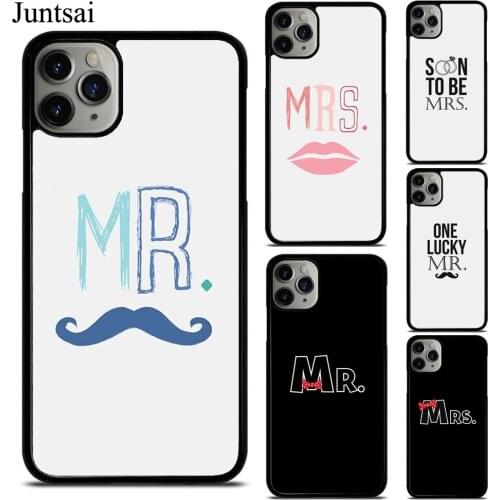 Mr and Mrs Couple Matching Case For iPhone X XS Max XR 7 8 SE 2020 6S Plus 5 12 Mini 11 Pro Max Cover Coque
