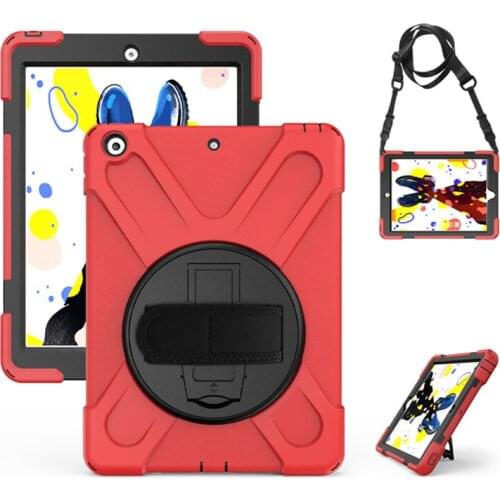 Rugged Case For apple ipad 10.2 2020 Shockproof Soft Silicone build-in Stand Armor Cover Handheld for ipad 8/7 tablet