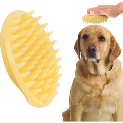 Comb Massage Brush Dog Cat Wash Tools Soft Gentle Silicone Bristles Quickly Cleaning Brush Cleaner Puppy Pet Washer Brush Tools