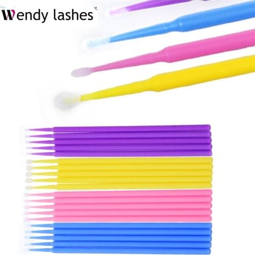 100Pcs/bag Disposable MicroBrush Eyelashes Extension Individual Lash Removing Swab Micro Brush For Eyelash Extension Tools