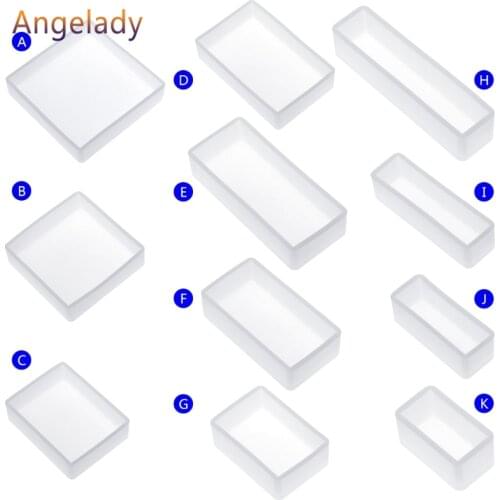 Silicone Mold DIY Square Rectangle Exopy Resin Mirror Crafts Jewelry Decoration JUL3
