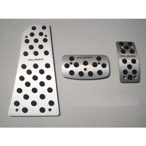 Fuel Brake Foot Rest AT Pedal Plate Non slip Accelerator Pad Sticker For MITSUBISHI PAJERO/Pajero SPORT Car Styling Car-covers