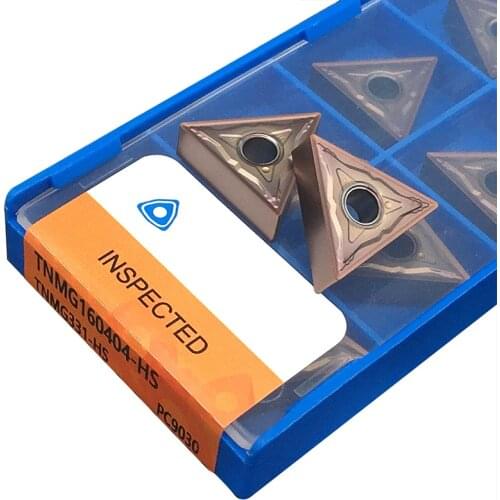 10PCS TNMG160404 TNMG160408 HS PC9030 Carbide Inserts External Turning Tool CNC Lathe Tool TNMG 160404 08 For MTLNR Tool Holder