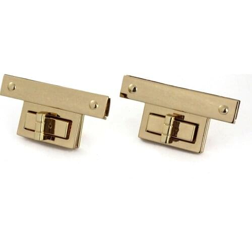 1pcs Metal Zinc Alloy Rectangle Turn Lock Durable Twist Lock Novel design For Bag Luggage Hardware DIY Leather Craft Accessorie