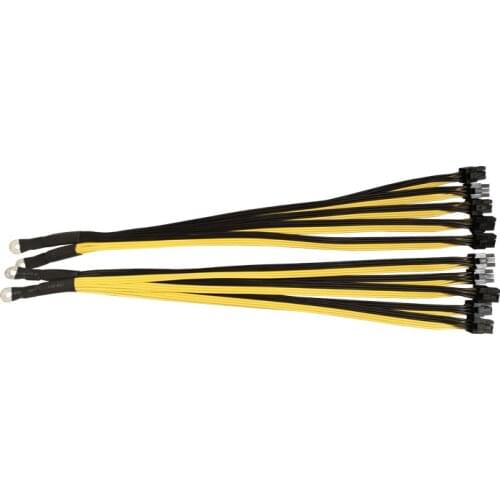 10 Pcs 6 Pin connectors 1 set Sever Power Supply Cable PCI-E PCIe Express For Antminer S9 S9j L3+ Z9 D3 Bitmain Miner PSU