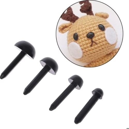 100Pcs 3mm/4mm/5mm/6mm DIY Doll Puppet Plastic Black Pin Safety Eyes For Handmade Teddy Bear Doll Craft Children Kids Toy