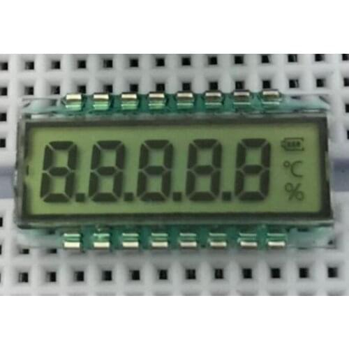 16PIN HTN Positive 5-Digits Segment LCD Panel with Temperature Humidity 5V No Backlight