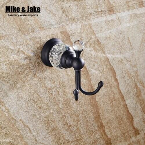 2016 crystal black or Robe Hook,Clothes Hook, ORB finish bath hardware accessory home cloth hook decoration hook SY8801